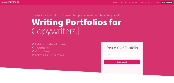 Darmowe portfolio i strona www dla copywritera