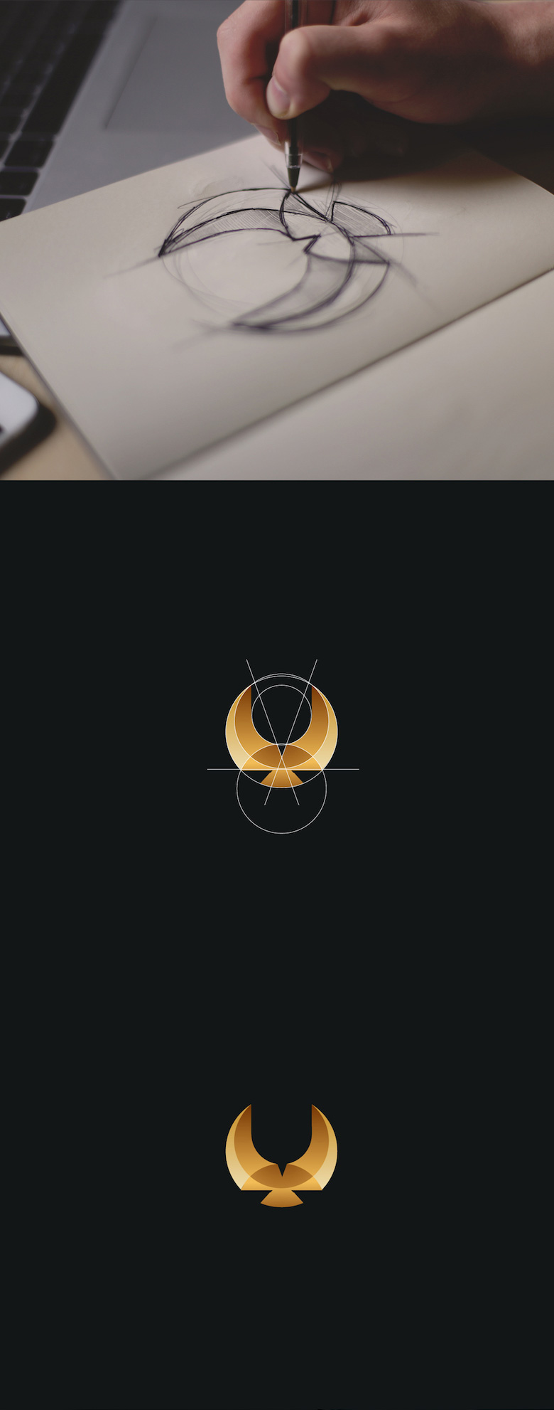 Projektowanie logo w oparciu o złotą proporcję